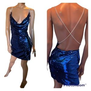 Blue Sequined dress NWOT